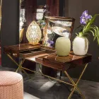 Håndlavet hvid eller grå blank glasvase lavet i Italien - Malindi Viadurini