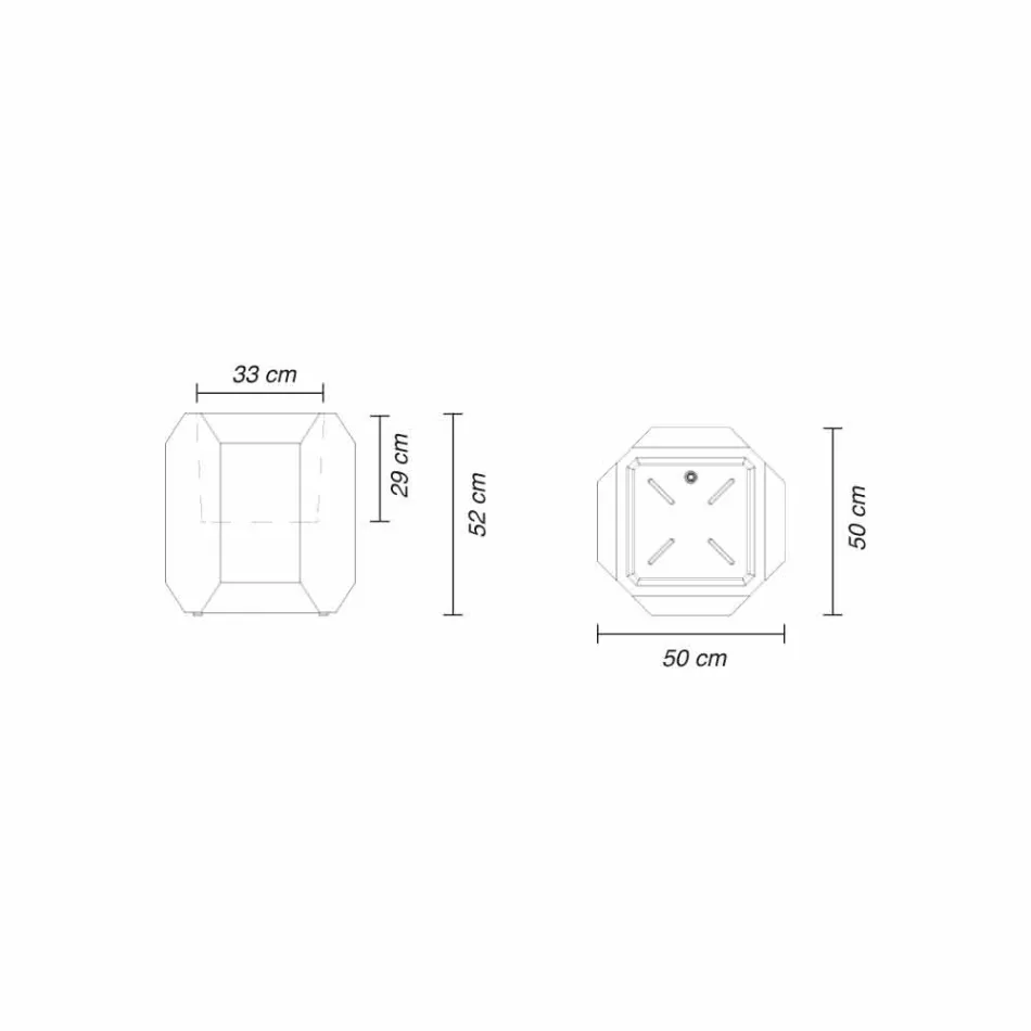 Hvid indendørs eller udendørs vase i plast med 3 størrelser - perle af Myyour Viadurini