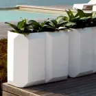 Hvid indendørs eller udendørs vase i plast med 3 størrelser - perle af Myyour Viadurini