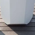 Hvid indendørs eller udendørs vase i plast med 3 størrelser - perle af Myyour Viadurini