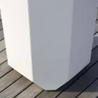 Hvid indendørs eller udendørs vase i plast med 3 størrelser - perle af Myyour Viadurini