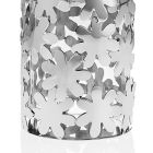 Cylindrisk vase i glas og sølvmetal og luksus blomsterdekoration - Terraceo Viadurini