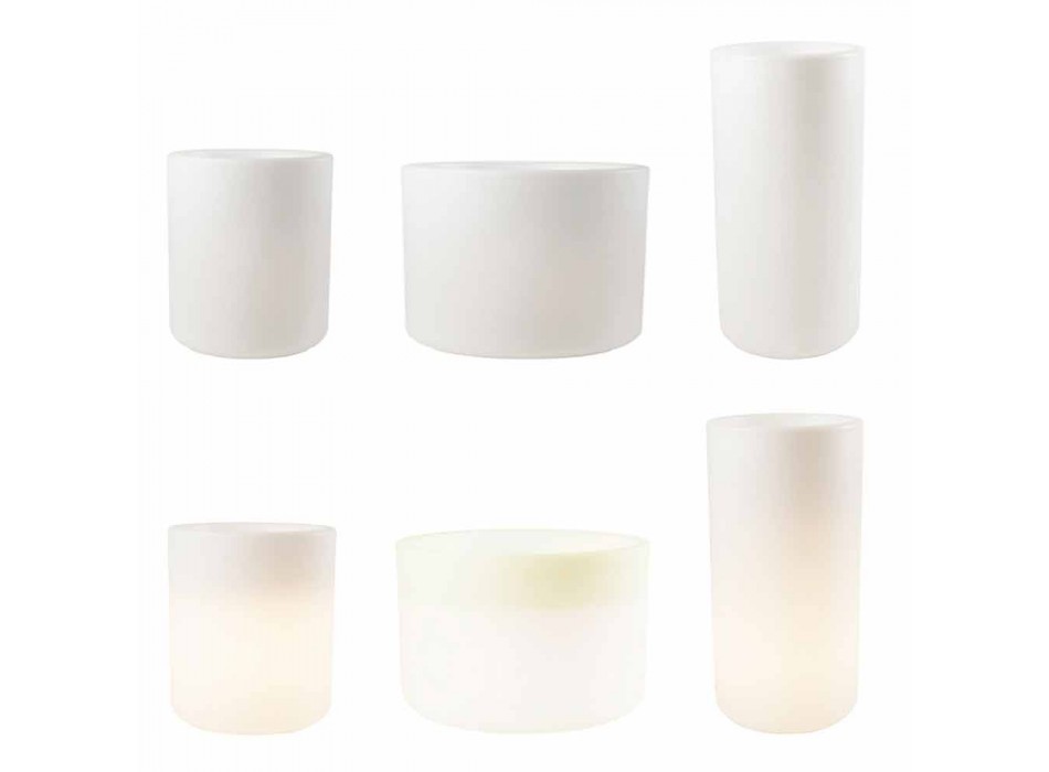 Vase med havebelysning eller stue Farvet moderne design - Cilindrostar Viadurini