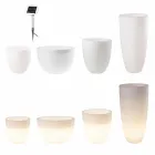 Vase med led- eller solbelysning Moderne design af forskellige størrelser - Svasostar Viadurini