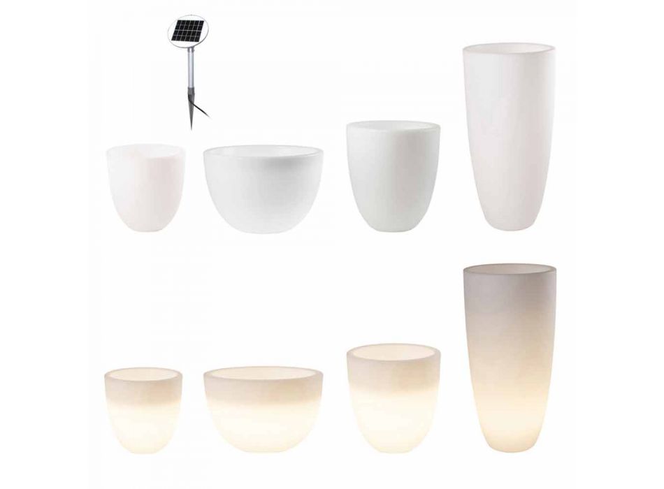 Vase med led- eller solbelysning Moderne design af forskellige størrelser - Svasostar Viadurini