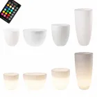 Vase med led- eller solbelysning Moderne design af forskellige størrelser - Svasostar Viadurini