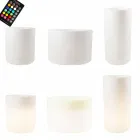 Vase med solbelysning eller LED-design til indendørs eller udendørs - Cilindrostar Viadurini