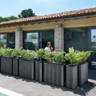 Udendørs vase i farvet polyethylen 2 størrelser lavet i Italien - Barbia Viadurini