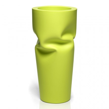 Matt farvet polyethylen udendørs vase fremstillet i Italien - stolt Viadurini