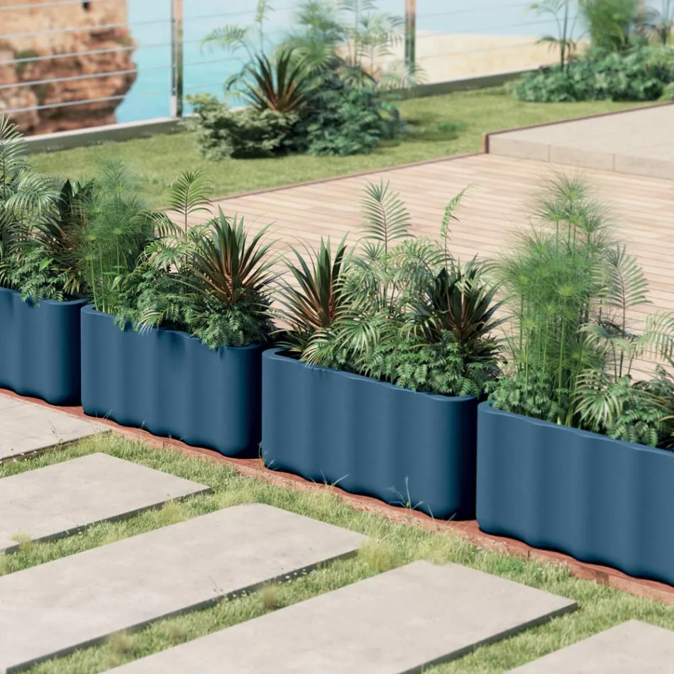 Udendørs vase i farvet polyethylen Made in Italy - rodet Viadurini