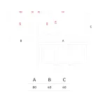 Rektangulær farvet polyethylen udendørs vase lavet i Italien - grå Viadurini