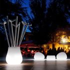 Udendørs lysende design drop vase i polyethylen fremstillet i Italien - Monita Viadurini