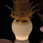 Lysende havevase i alabasterpolyethylen, fremstillet i Italien - Lotus Viadurini