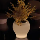 Lysende havevase i alabasterpolyethylen, fremstillet i Italien - Lotus Viadurini