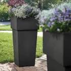 Firkantet havekrukke i farvet polyethylen Fremstillet i Italien - Vidal Viadurini