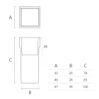 Firkantet havekrukke i farvet polyethylen Fremstillet i Italien - Vidal Viadurini