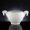 Indendørs vase i hvid keramik eller 24k guld håndlavet i Italien - Jacky