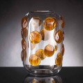 Indendørs vase i Murano-glas med farvede detaljer fremstillet i Italien - Mirtos