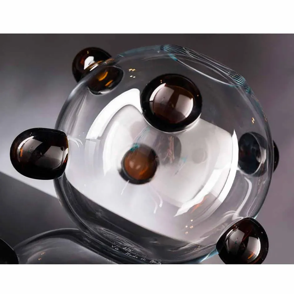 Rund indendørs vase i blæst muranoglas fremstillet i Italien - Astore Viadurini