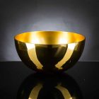Rund indendørs vase i blæst glas 24k guldfinish fremstillet i Italien - gylden Viadurini