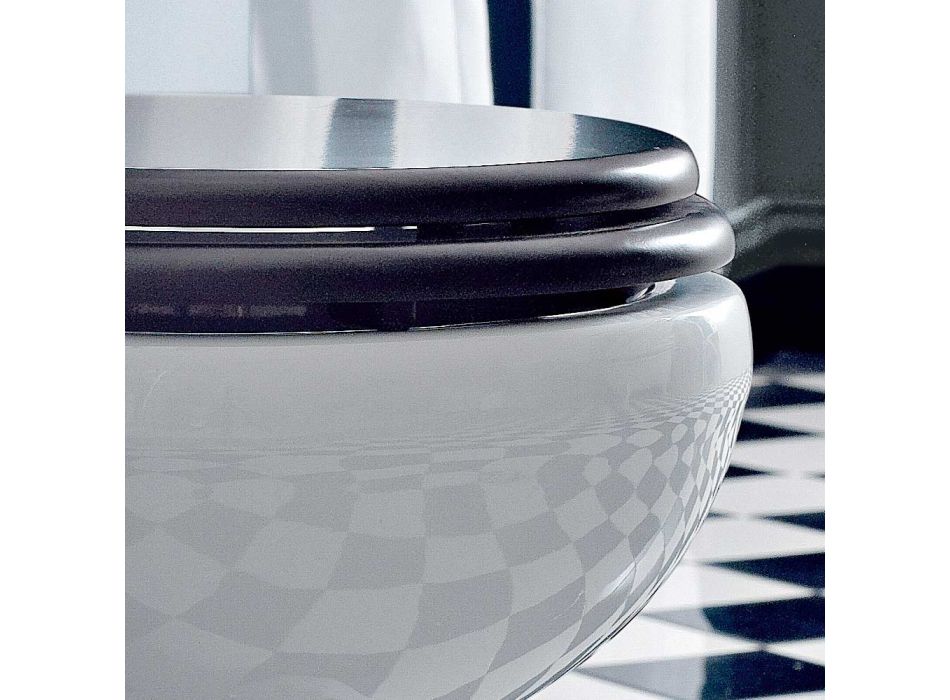 Floor Vase Classic Design Tilbage til væg i Made in Italy Ceramic - Marwa Viadurini