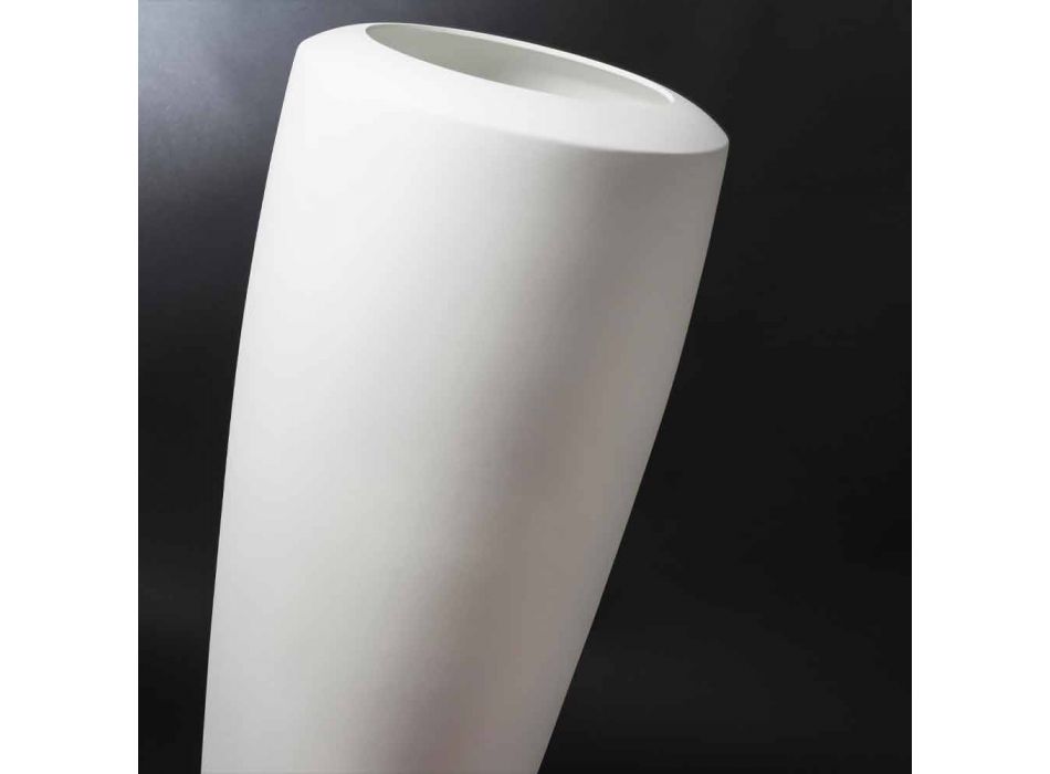 Høj dekorativ hvid keramisk vase fremstillet i Italien - Jacky Viadurini