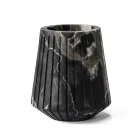 Lav dekorativ vase i Portoro-marmor med stribet design lavet i Italien - Cairo Viadurini