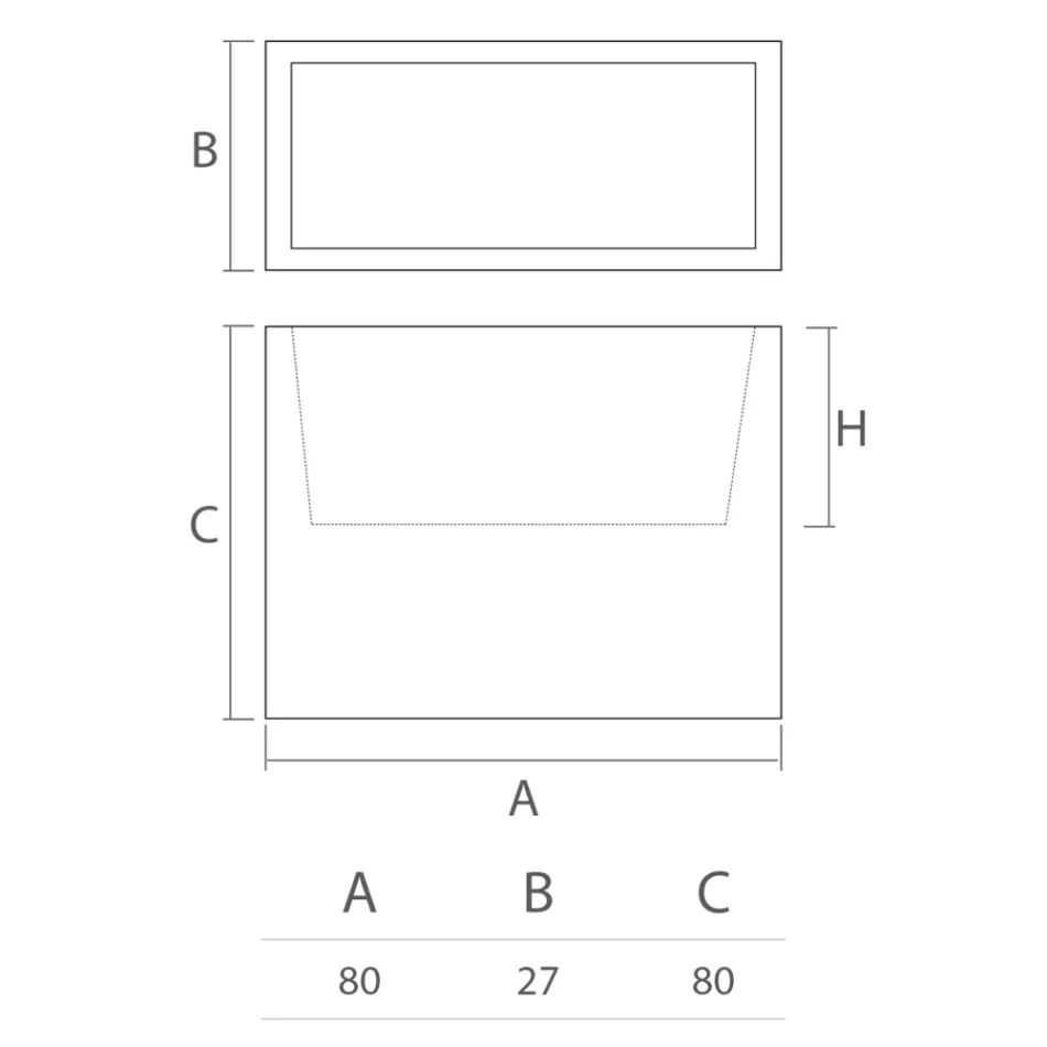 Indendørs dekorativ vase i polyethylen 2 størrelser Made in Italy - Lambo Viadurini