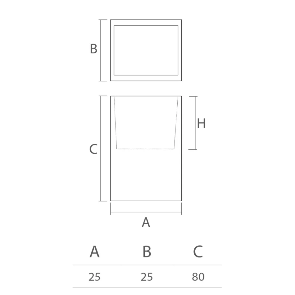 Indendørs dekorativ vase i polyethylen 2 størrelser Made in Italy - Lambo Viadurini