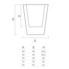 Indendørs dekorativ vase i farvet polyethylen fremstillet i Italien - Mengo Viadurini