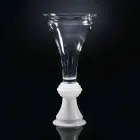 Indendørs dekorativ glasvase med hvid base lavet i Italien - Catia Viadurini