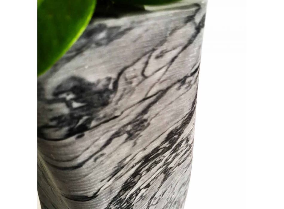 Dekorativ design vase i Bardiglio eller Carrara marmor fremstillet i Italien - Prisma Viadurini