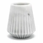 Moderne hvid Carrara-marmor dekorativ vase fremstillet i Italien - Kairo Viadurini