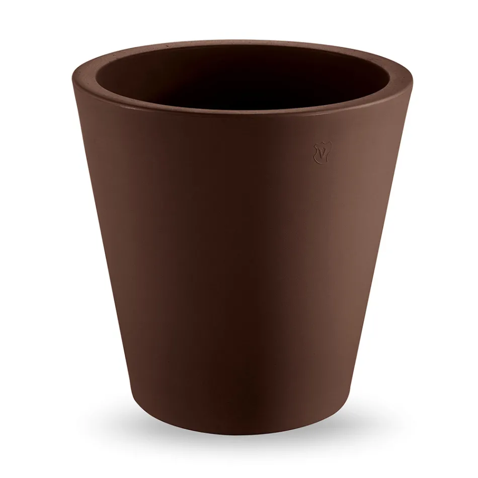 Rund farvet polyethylen dekorativ vase lavet i Italien - Mengo Viadurini