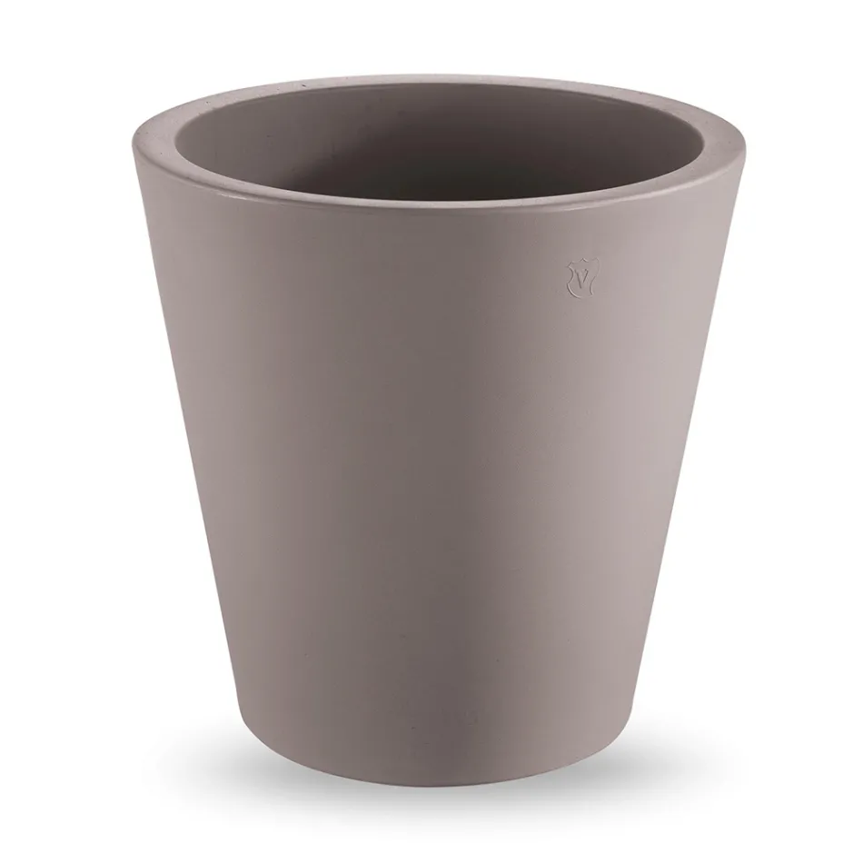 Rund farvet polyethylen dekorativ vase lavet i Italien - Mengo Viadurini