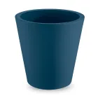 Rund farvet polyethylen dekorativ vase lavet i Italien - Mengo Viadurini