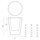 Rund farvet polyethylen dekorativ vase lavet i Italien - Mengo Viadurini
