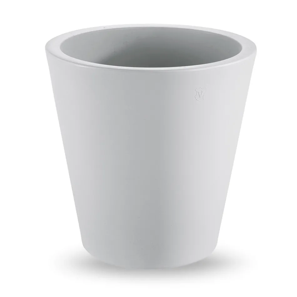 Rund farvet polyethylen dekorativ vase lavet i Italien - Mengo Viadurini