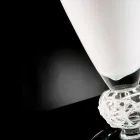 Dekorativ vase i hvidt og gennemsigtigt glas Håndlavet i Italien - Crezia Viadurini