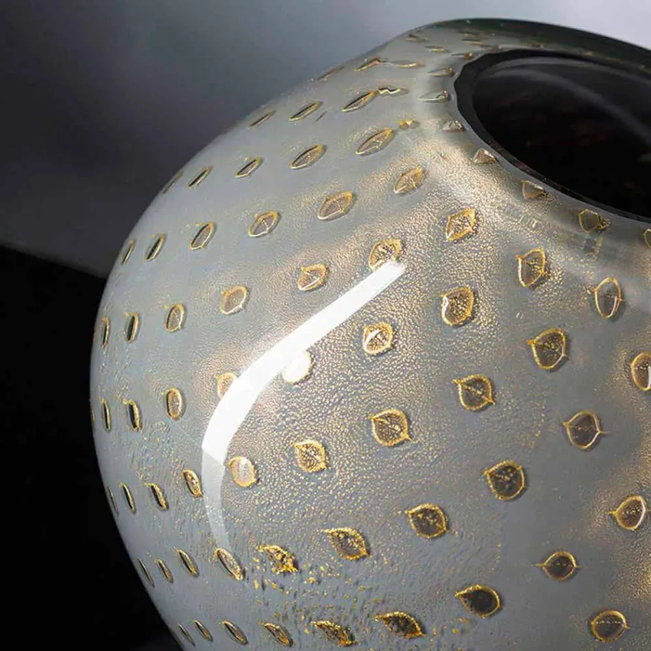 Dekorativ vase i farvet Murano-blæst glas fremstillet i Italien - Barletta Viadurini