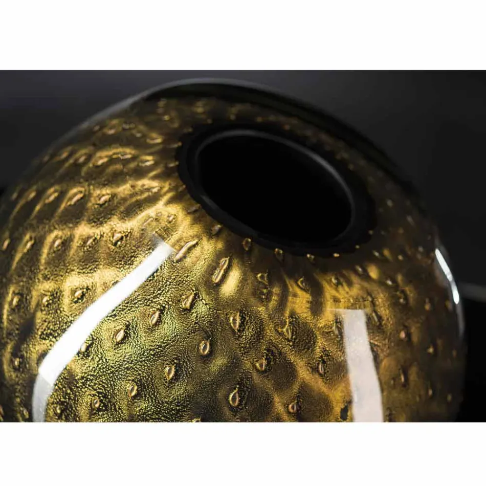 Dekorativ vase i farvet Murano-blæst glas fremstillet i Italien - Barletta Viadurini