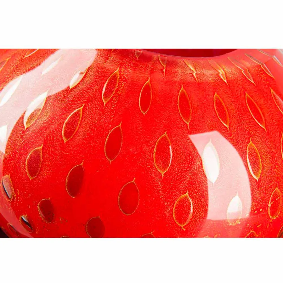 Dekorativ vase i farvet Murano-blæst glas fremstillet i Italien - Barletta Viadurini