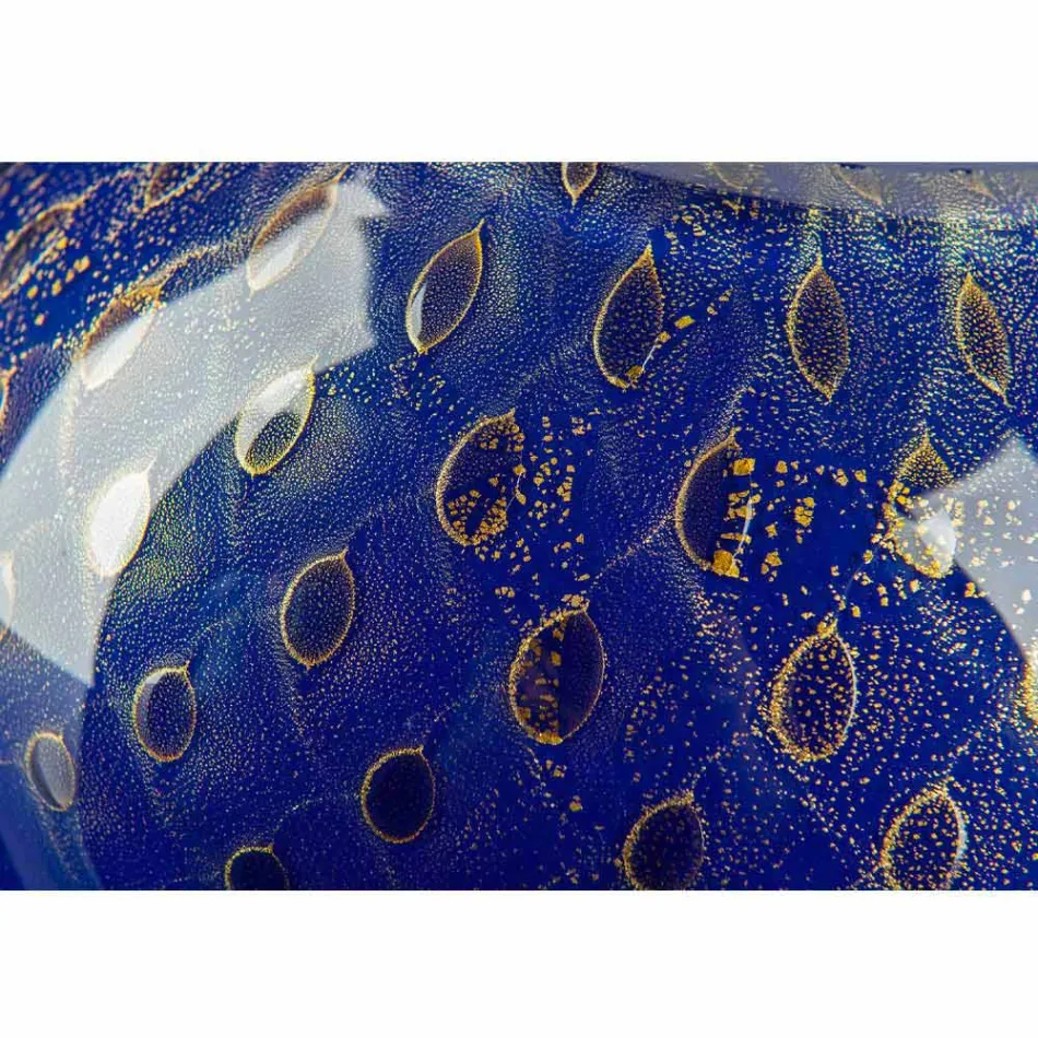 Dekorativ vase i farvet Murano-blæst glas fremstillet i Italien - Barletta Viadurini