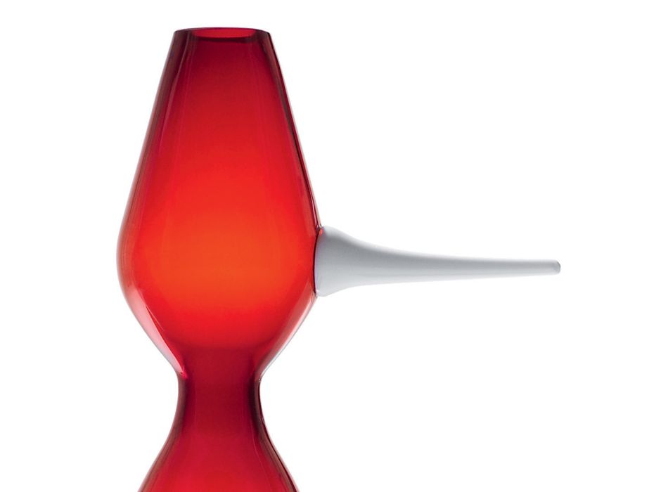 Rød Murano blæst glas dekorativ vase lavet i Italien - Belindo Viadurini