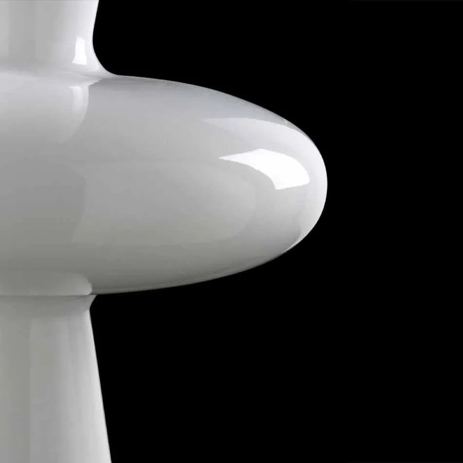 Moderne dekorativ vase i hvid keramik håndlavet i Italien - Tulipo Viadurini