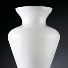 Moderne dekorativ vase i gennemsigtigt og hvidt glas lavet i Italien - romantisk Viadurini