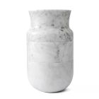 Vase dekoration i hvid Carrara marmor og sort Marquinia Design - Calar Viadurini