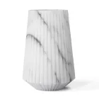 Vase af hvid Carrara marmor eller sort Portoro stribet design - Cairo Viadurini