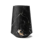 Vase af hvid Carrara marmor eller sort Portoro stribet design - Cairo Viadurini