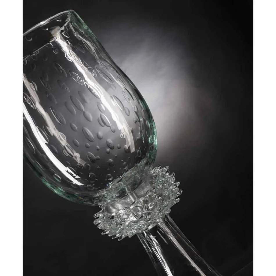 Elegant indendørs vase i blæst muranoglas fremstillet i Italien - Copernicus Viadurini